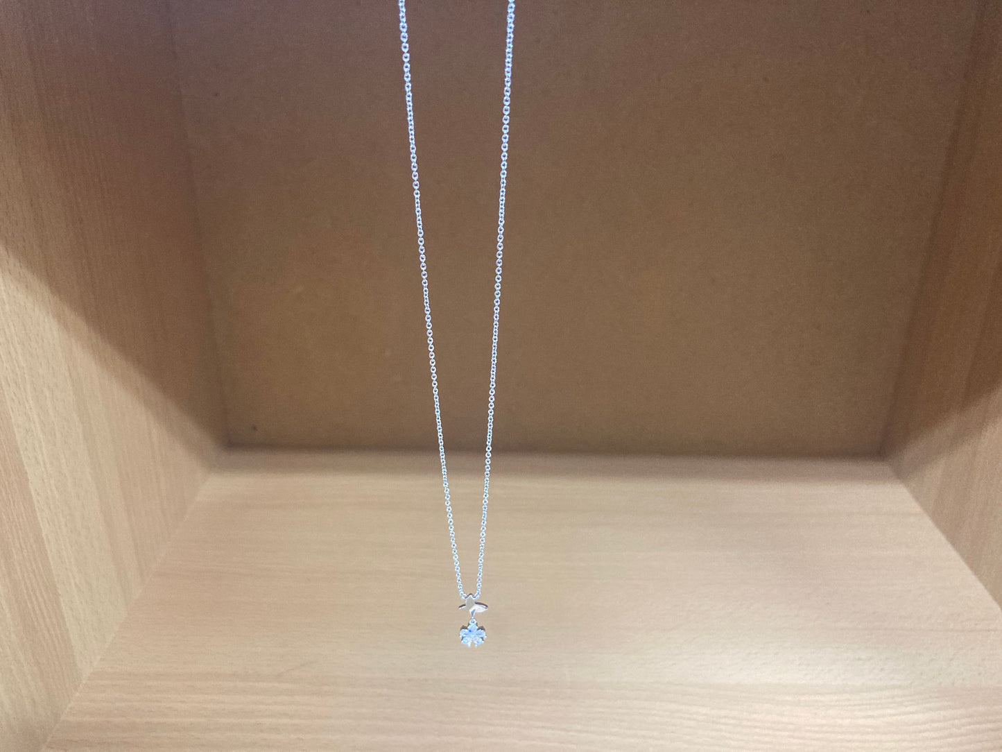 Tiny Treasures Seoul - Butterfly Drop Stone Necklace (Silver) 6