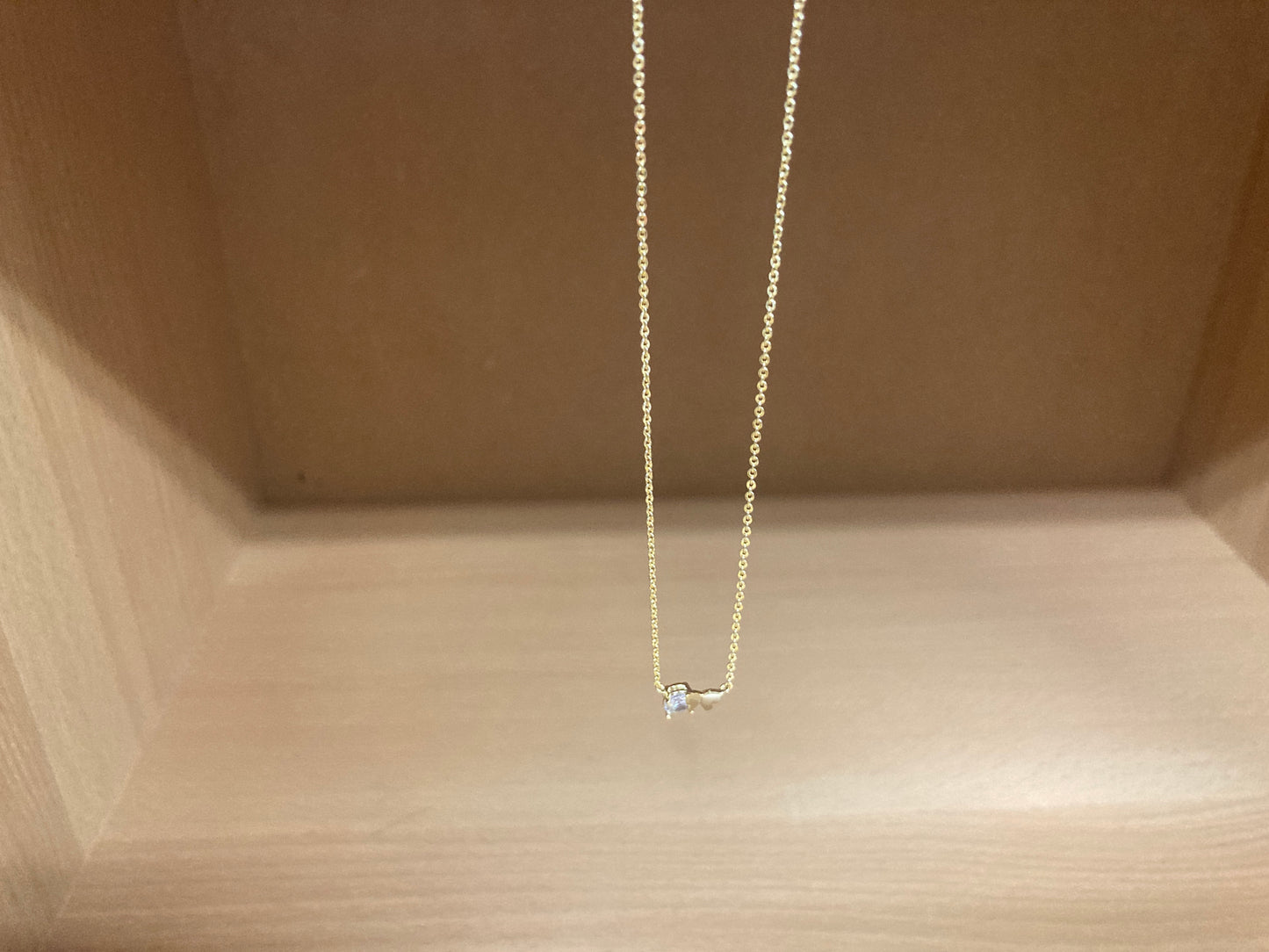 Tiny Treasures Seoul - Butterfly Stone Necklace (Gold) 2