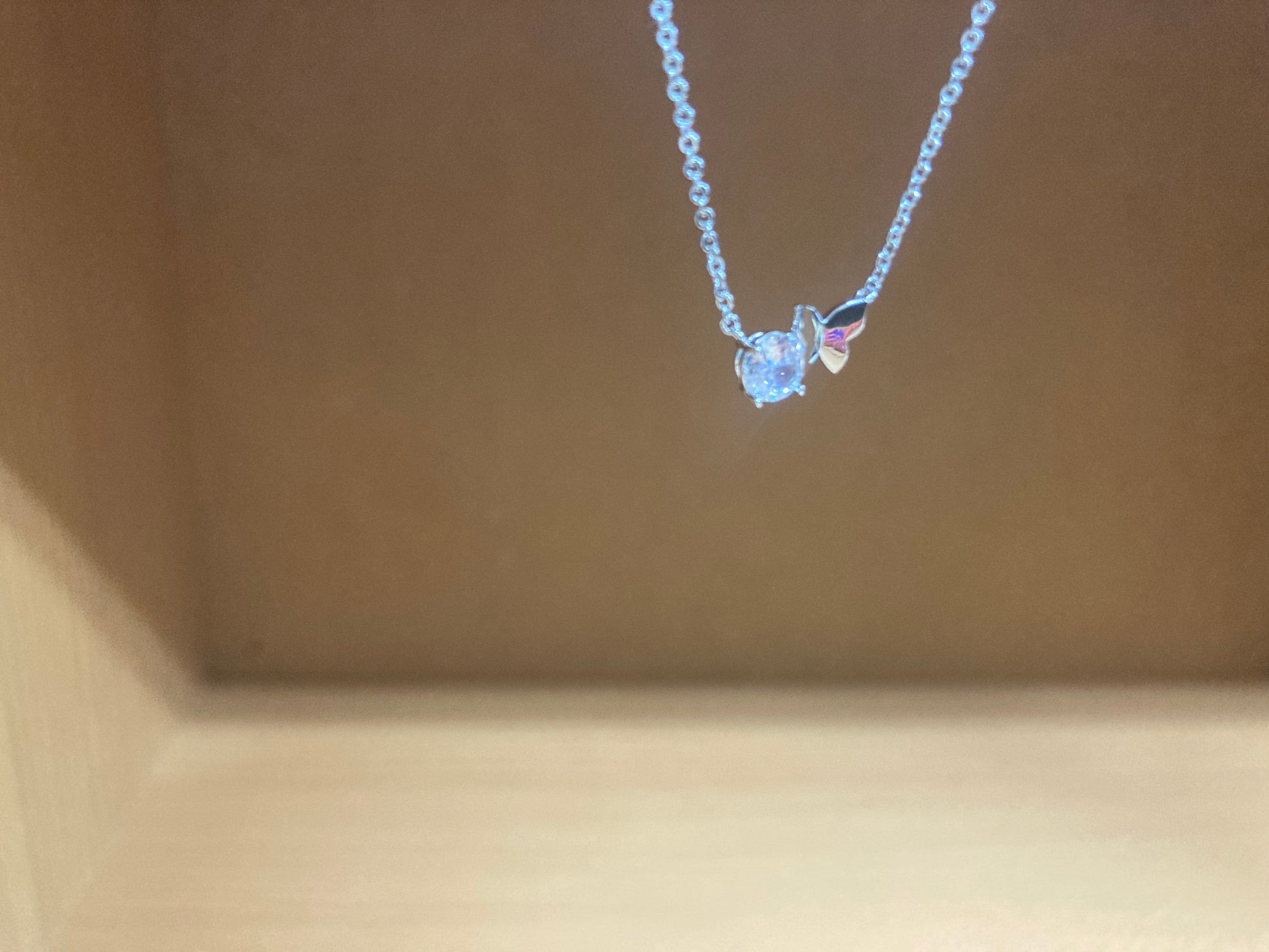 Tiny Treasures Seoul - Butterfly Stone Necklace (Silver) 3