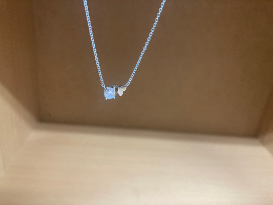 Tiny Treasures Seoul - Butterfly Stone Necklace (Silver) 5