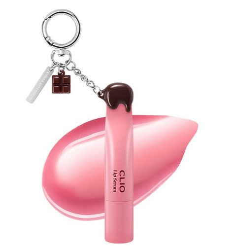 Tiny Treasures Seoul - CLIO Glaze Lip Serum with Ribbon Keyring (006 Berry Truffle)