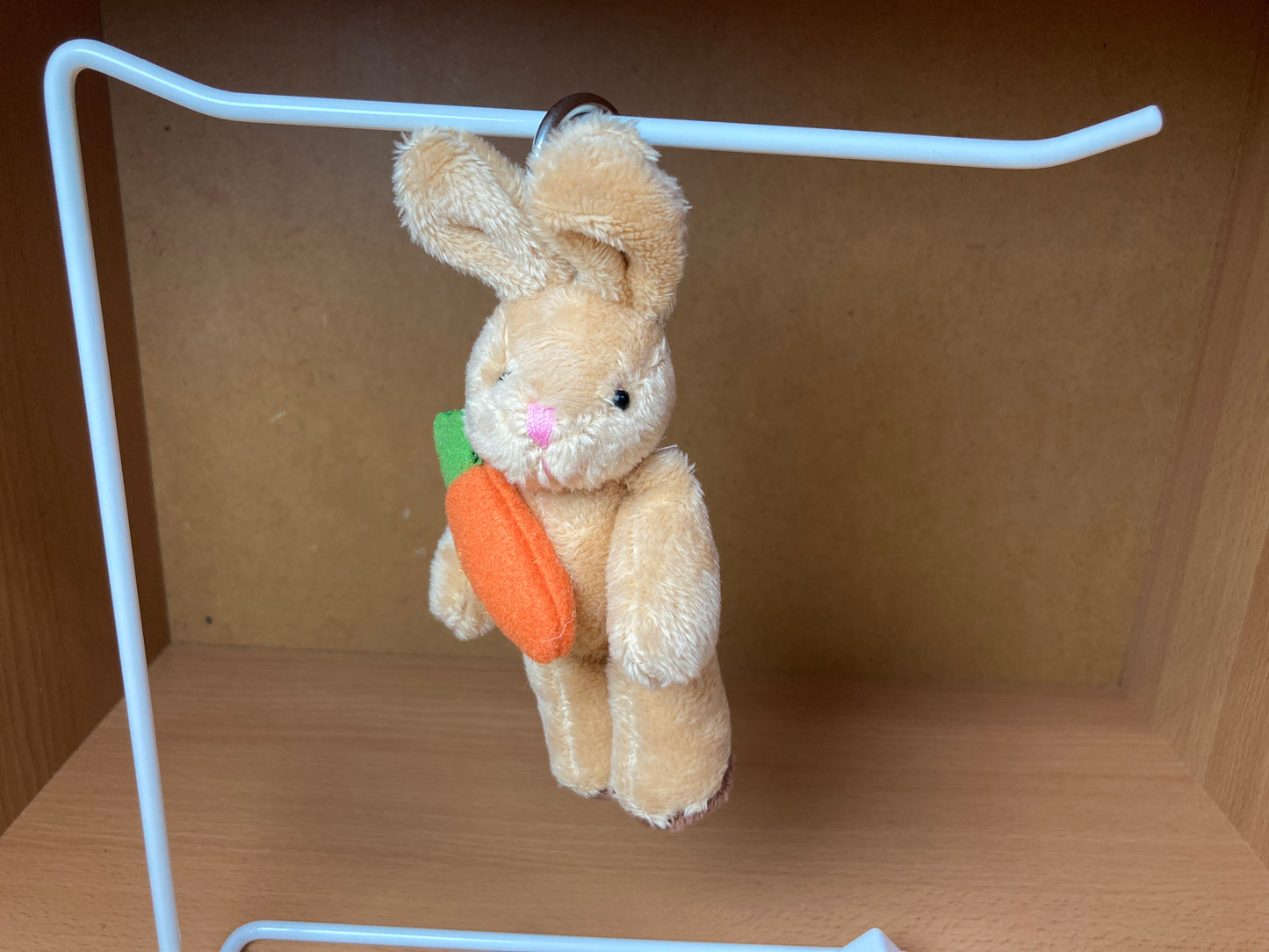 Tiny Treasures Seoul - Carrot Bunny Plush Bag Charm Front View 5