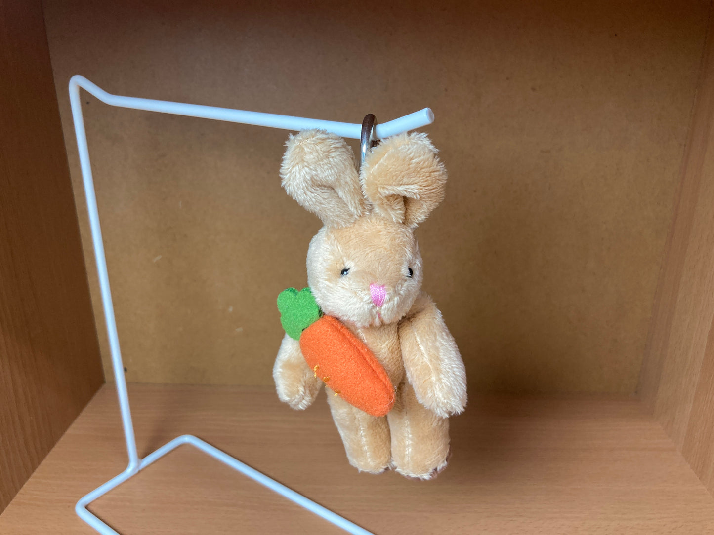 Tiny Treasures Seoul - Carrot Bunny Plush Bag Charm Front View 7