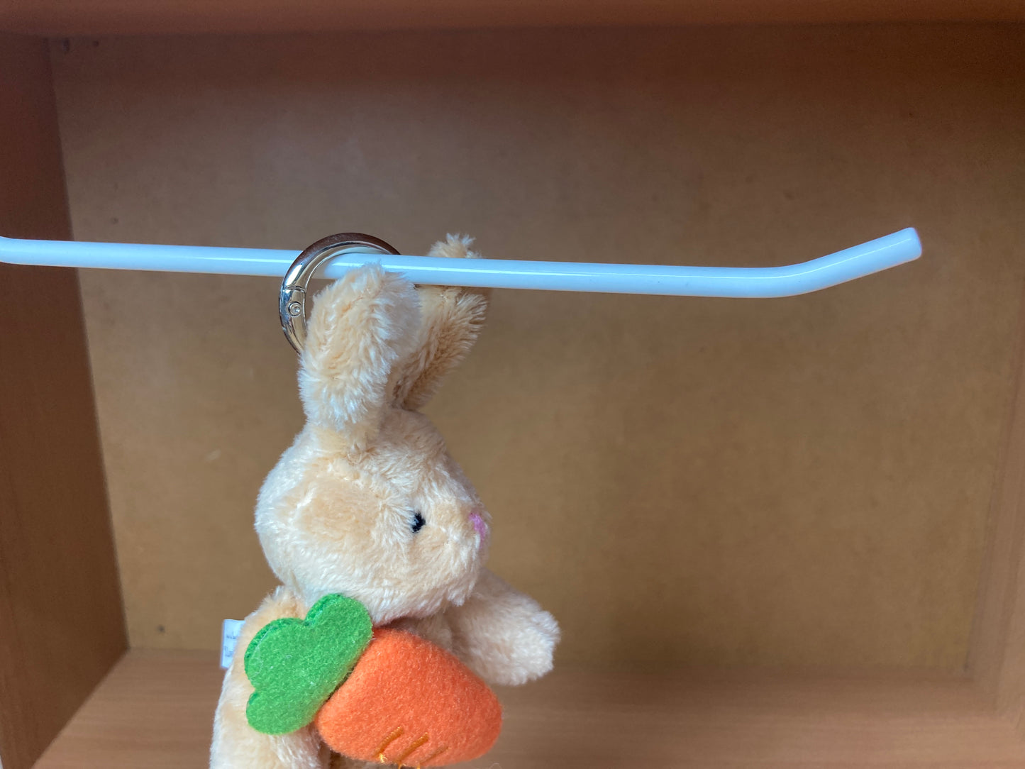 Tiny Treasures Seoul - Carrot Bunny Plush Bag Charm Side View 7
