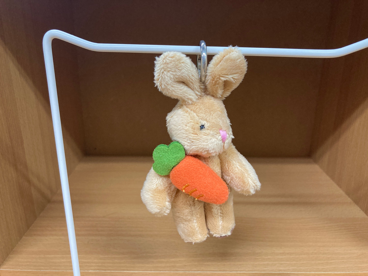 Tiny Treasures Seoul - Carrot Bunny Plush Bag Charm Side View