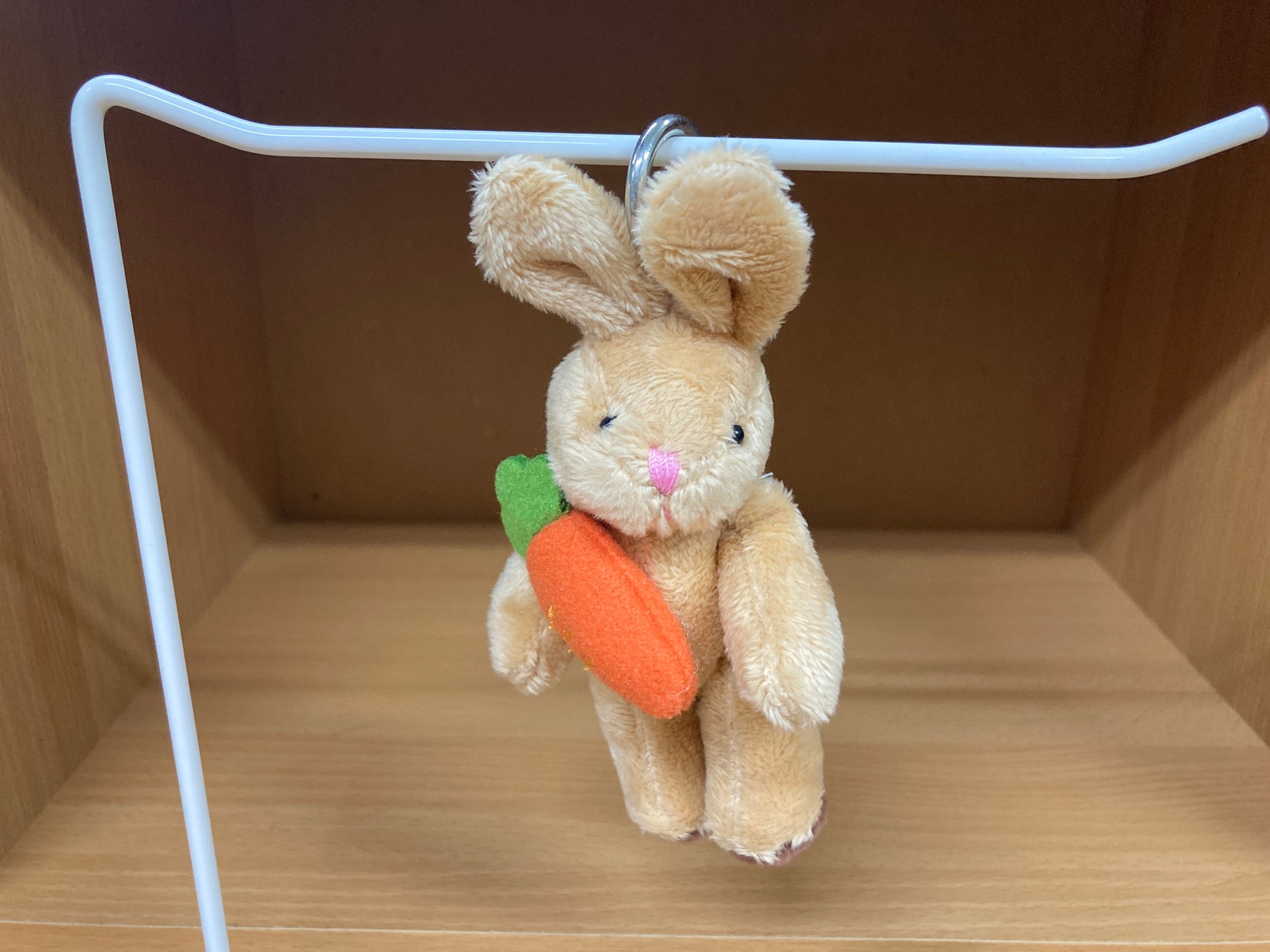 Tiny Treasures Seoul - Carrot Bunny Plush Bag Charm Front View