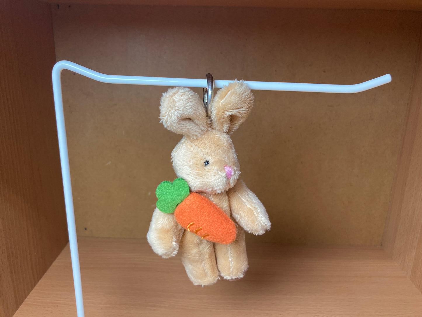 Tiny Treasures Seoul - Carrot Bunny Plush Bag Charm Side View 2