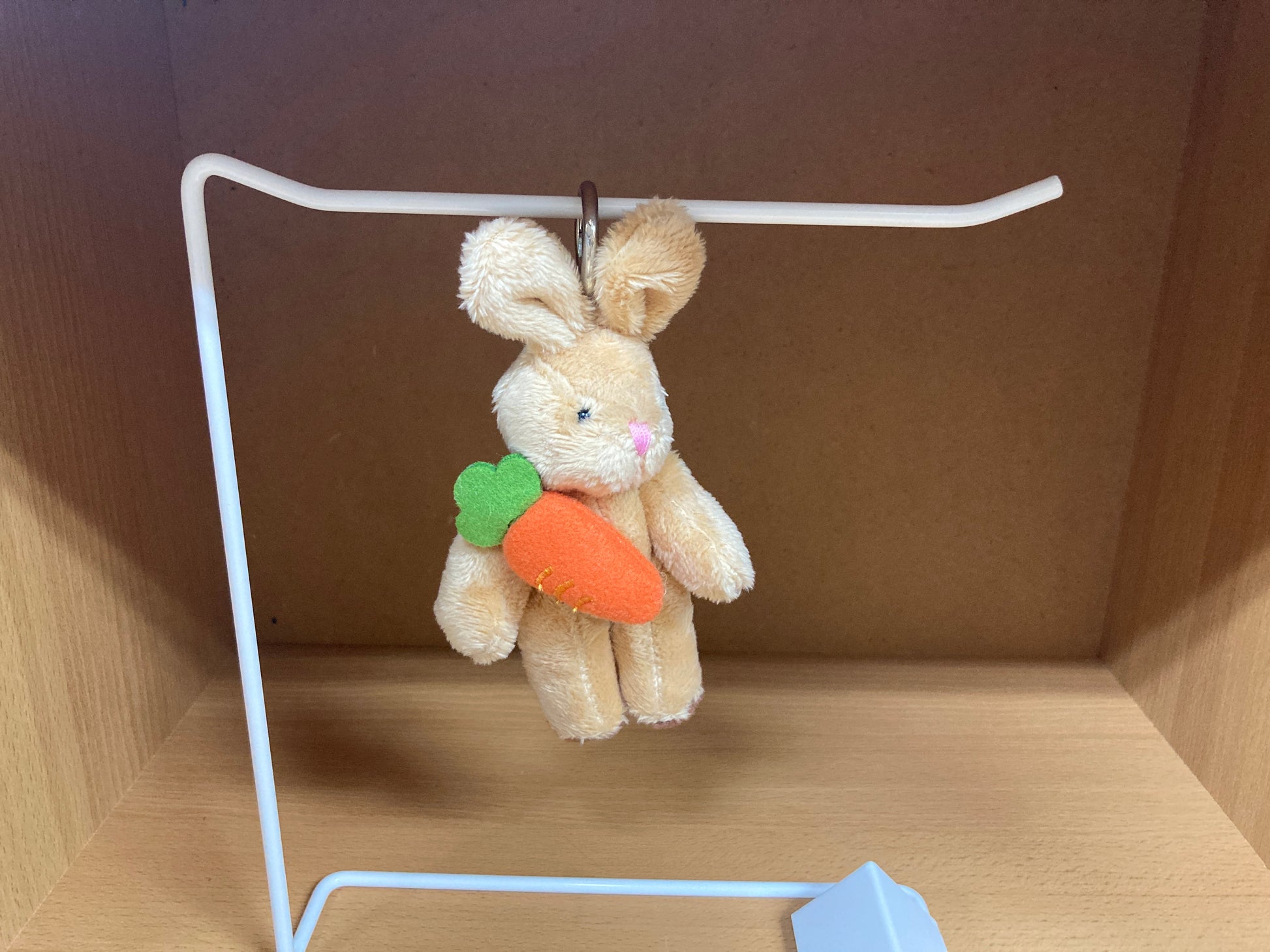 Tiny Treasures Seoul - Carrot Bunny Plush Bag Charm Side View 4