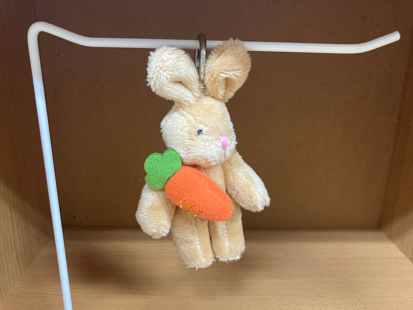 Tiny Treasures Seoul - Carrot Bunny Plush Bag Charm Side View 5