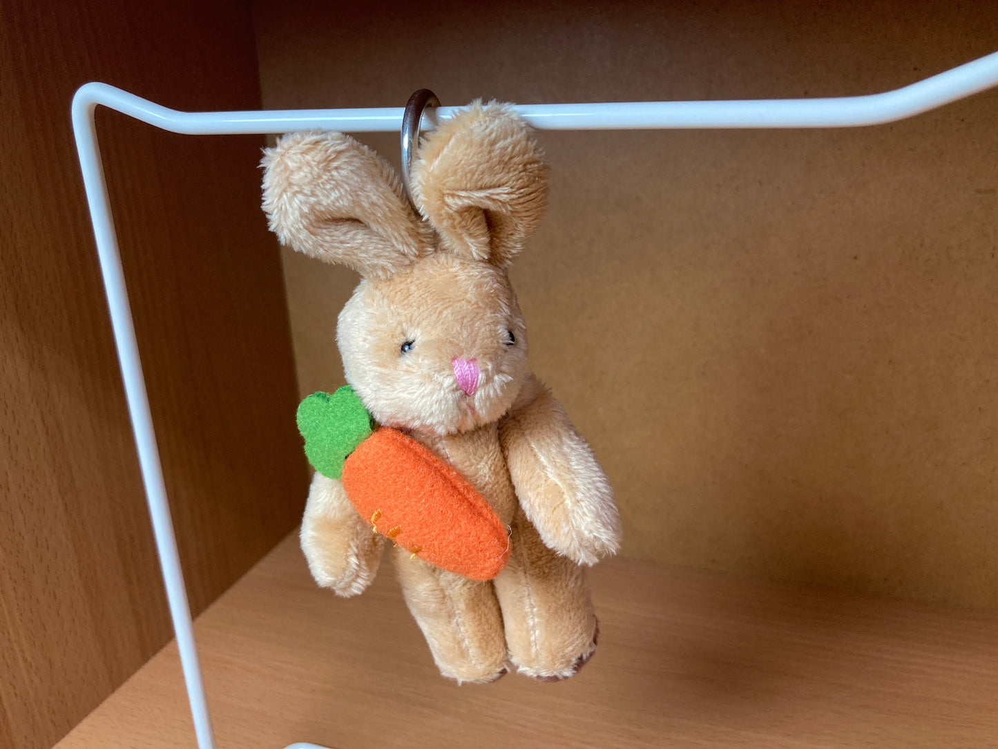 Tiny Treasures Seoul - Carrot Bunny Plush Bag Charm Front View 2