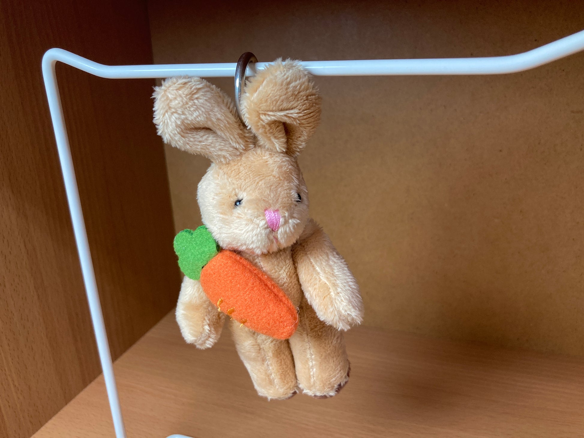 Tiny Treasures Seoul - Carrot Bunny Plush Bag Charm Front View 2