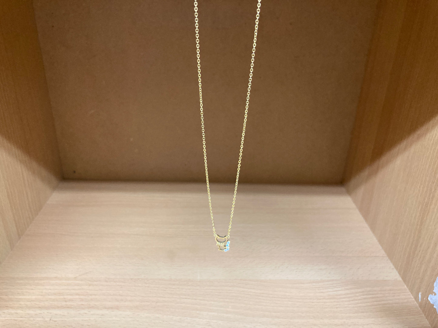 Tiny Treasures Seoul - Cat Bow & Stone Tail Necklace (Gold) 10