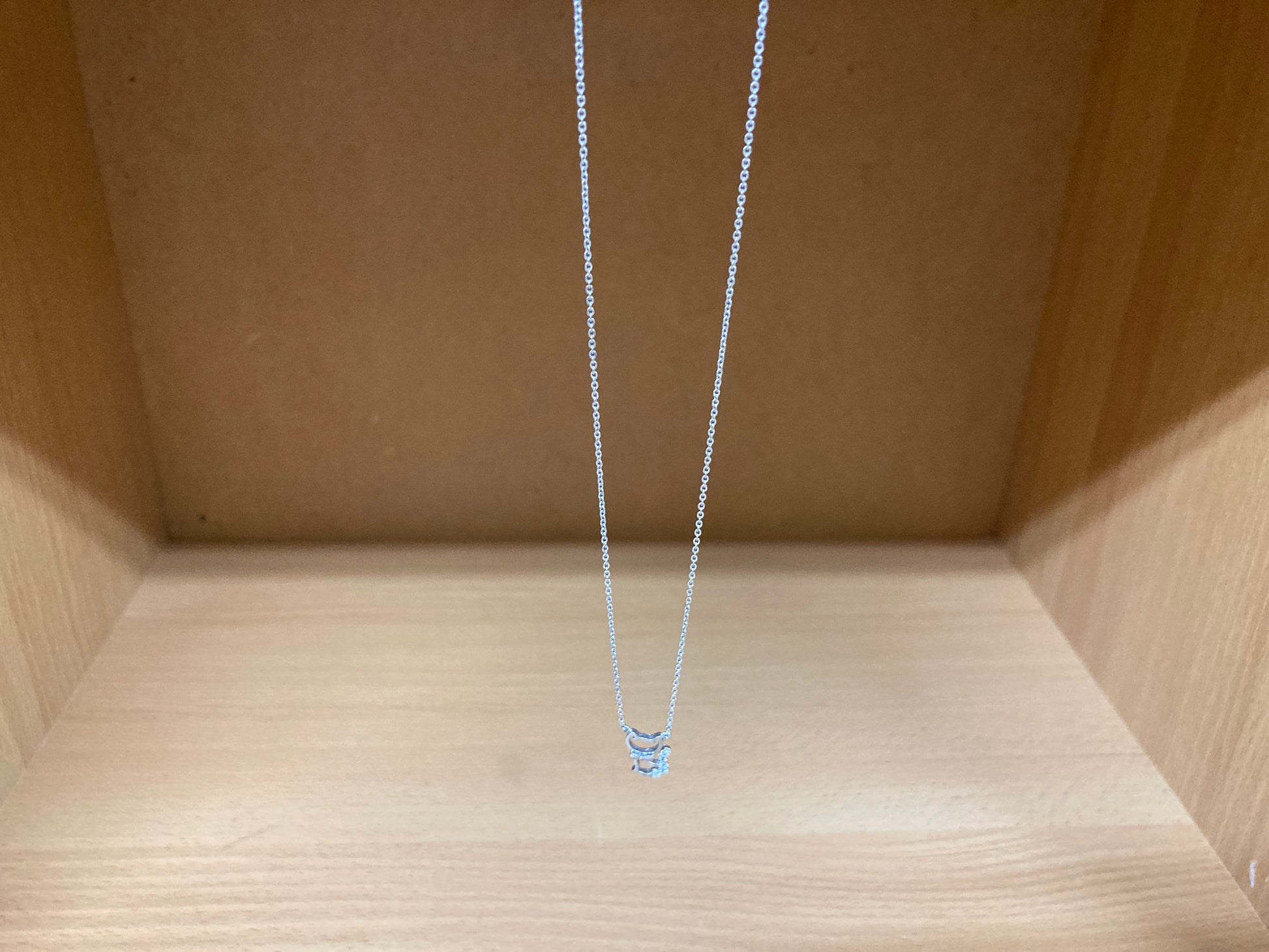 Tiny Treasures Seoul - Cat Bow & Stone Tail Necklace (Silver) 7