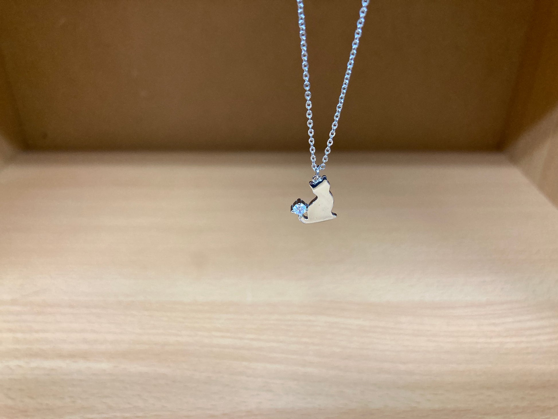 Tiny Treasures Seoul - Cat Tail Stone Necklace (Silver) 2