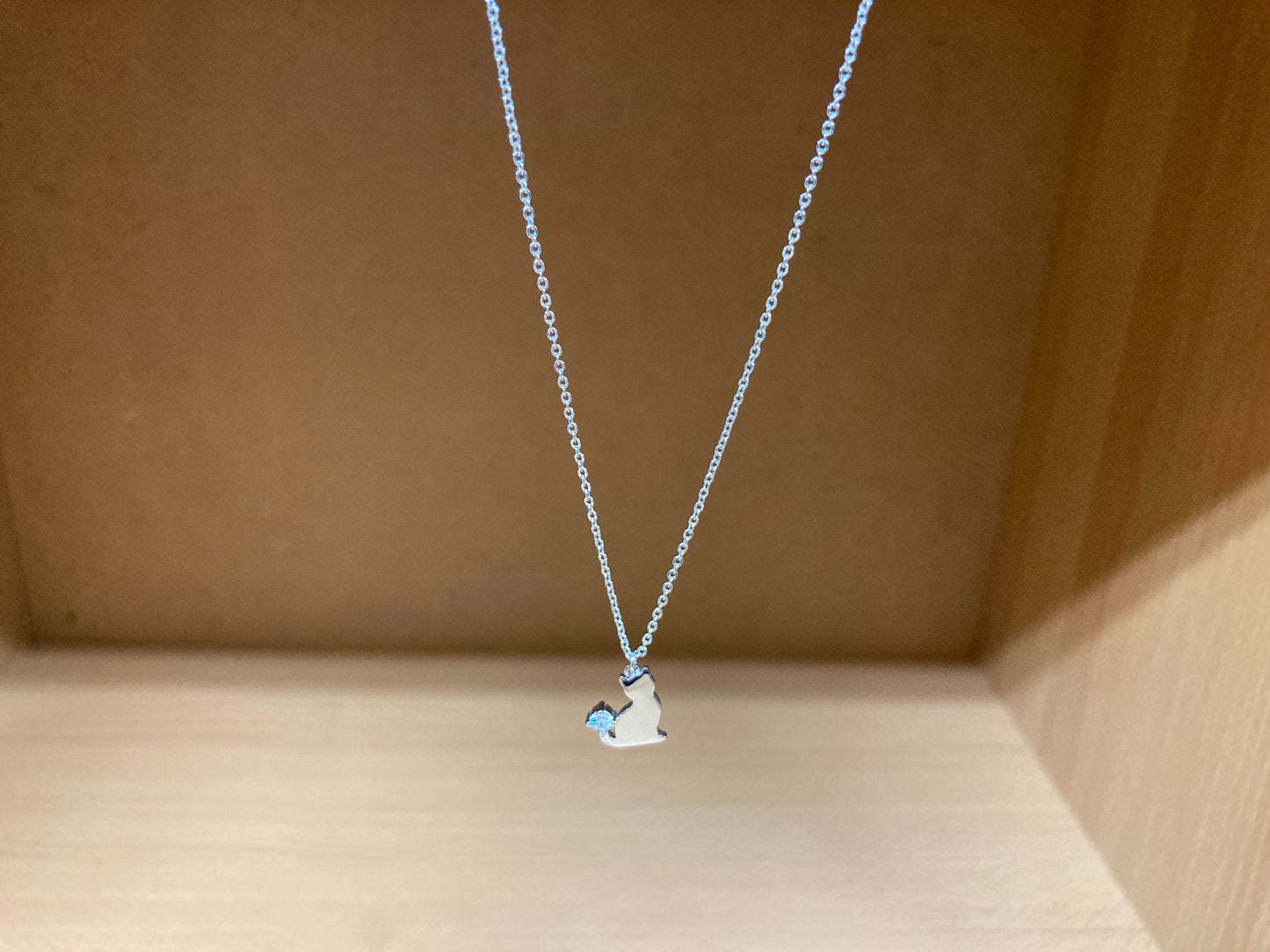 Tiny Treasures Seoul - Cat Tail Stone Necklace (Silver) 3