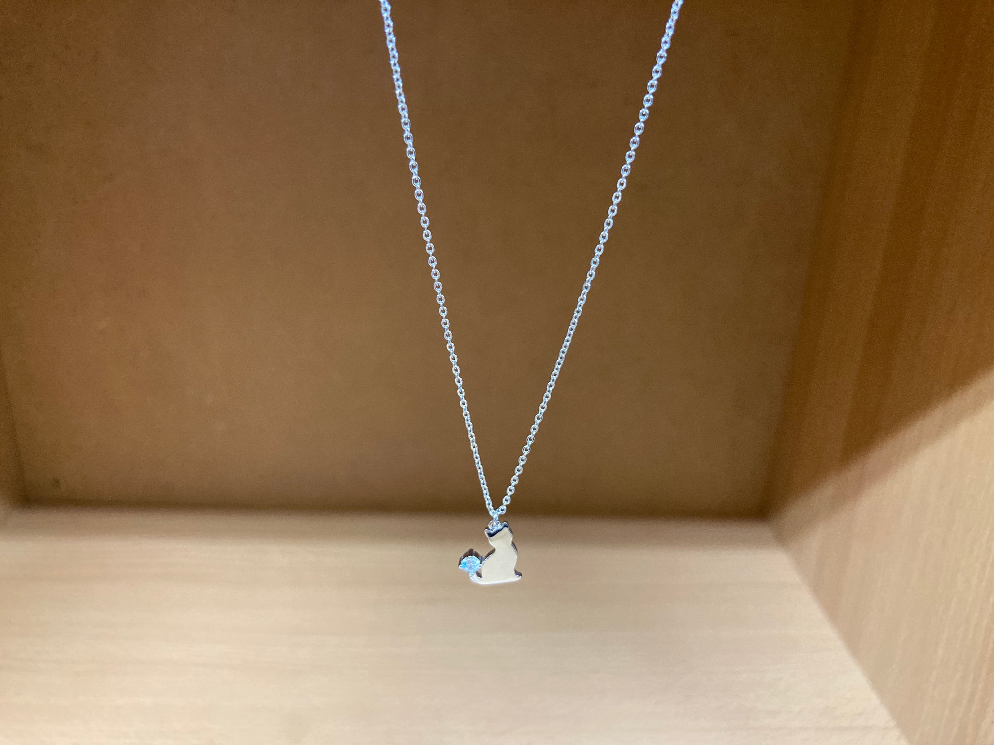 Tiny Treasures Seoul - Cat Tail Stone Necklace (Silver) 3