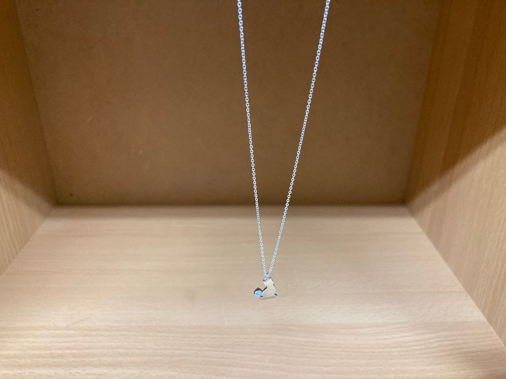 Tiny Treasures Seoul - Cat Tail Stone Necklace (Silver) 4