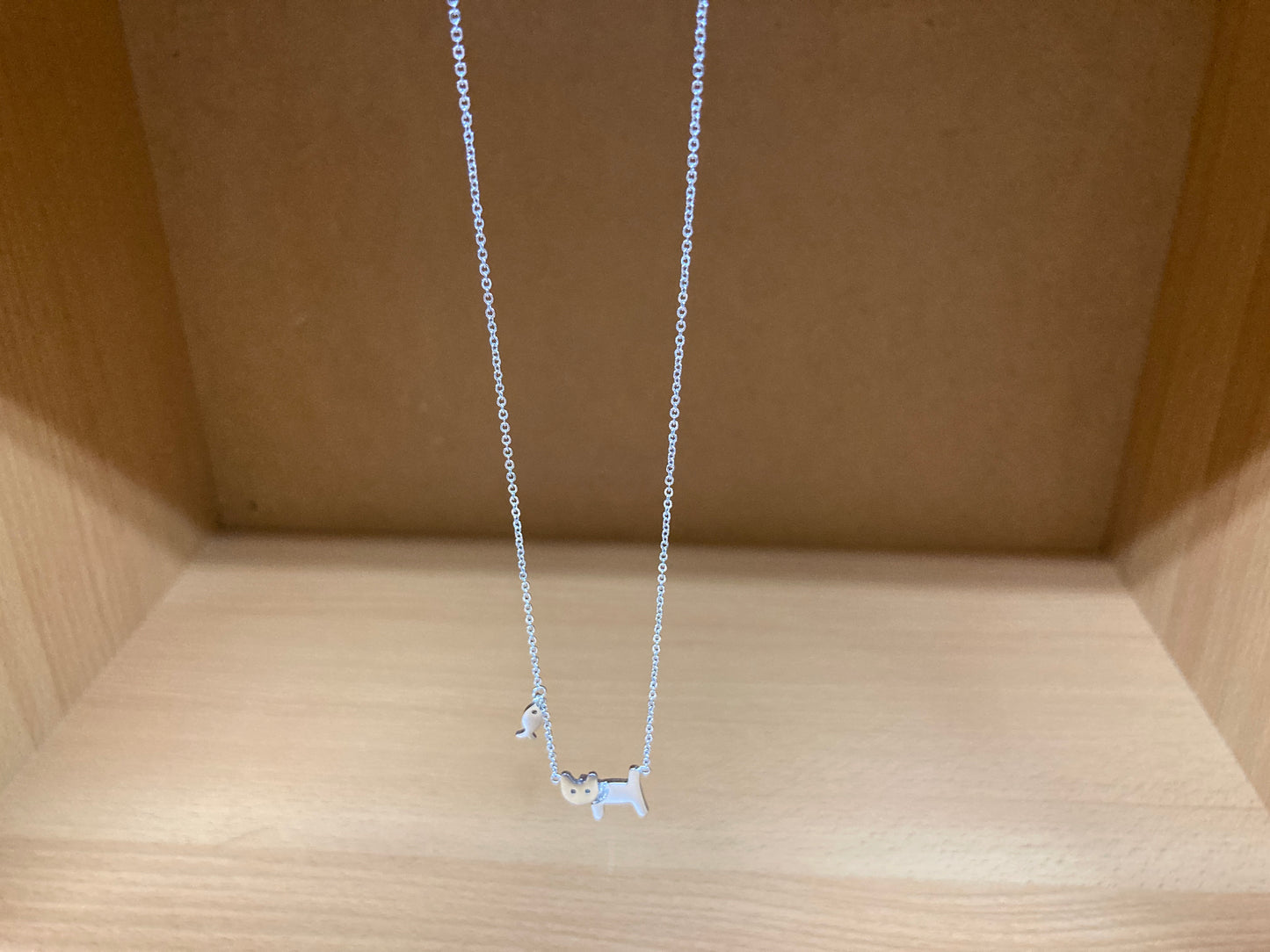 Tiny Treasures Seoul - Cat & Fish Necklace (Silver) 10