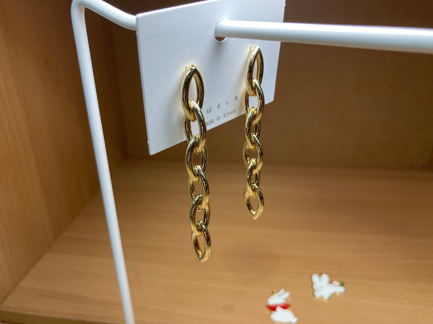 Chain Link Drop Earrings (Gold)