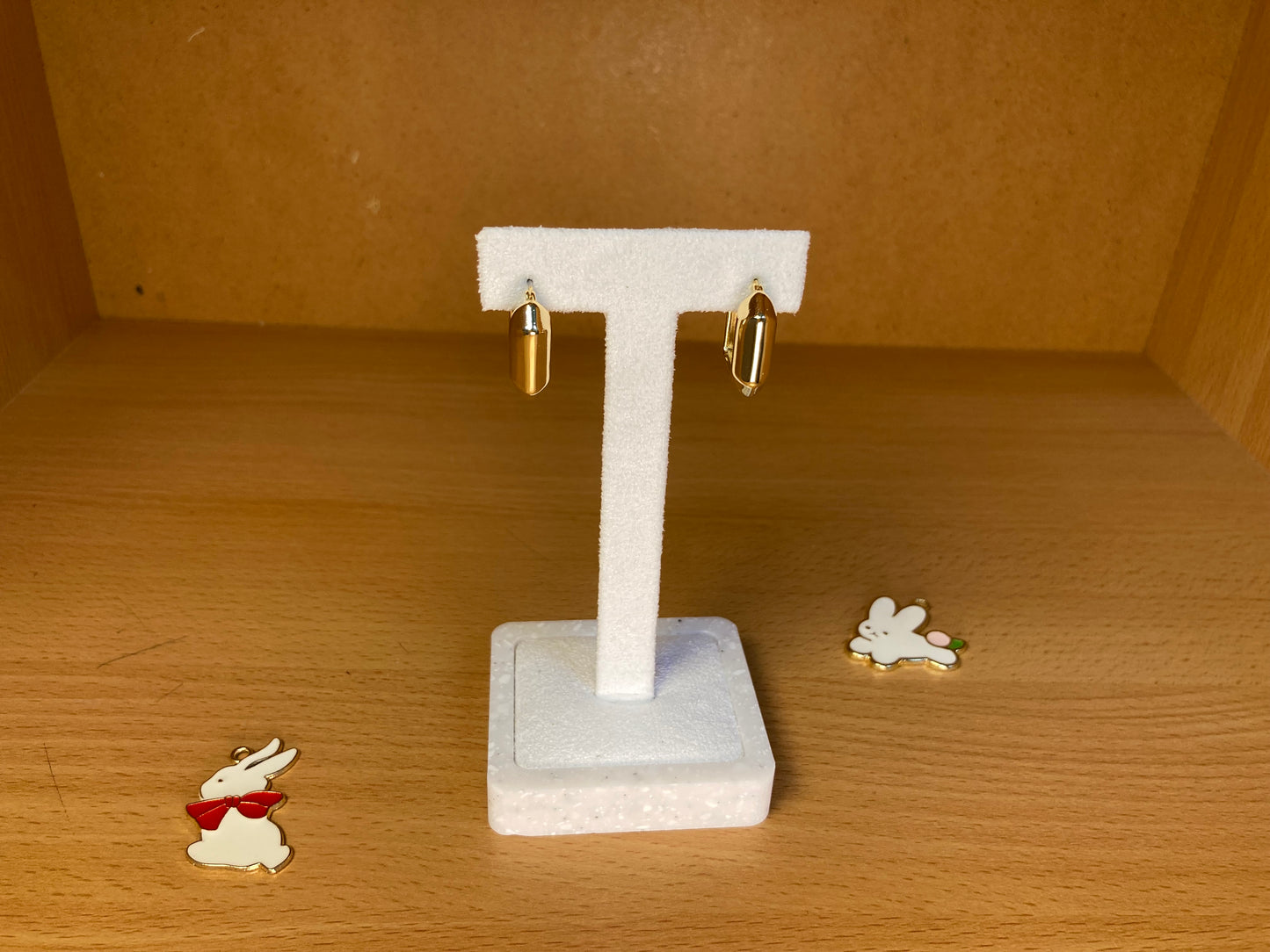 Chunky Square Huggie Earrings