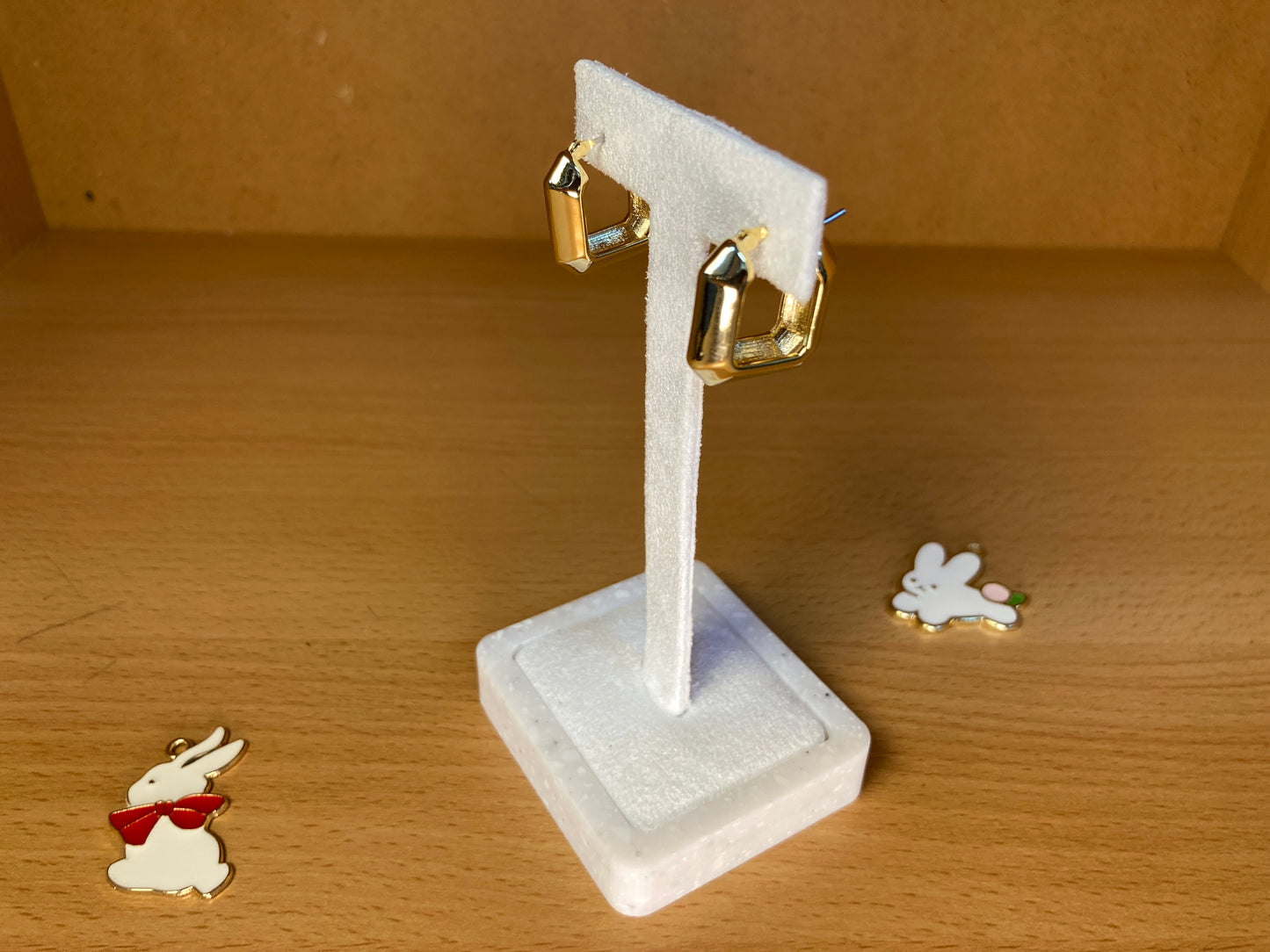 Chunky Square Huggie Earrings