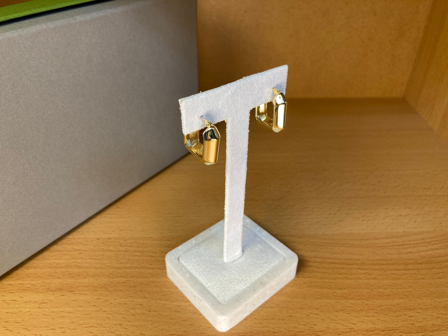 Chunky Square Huggie Earrings
