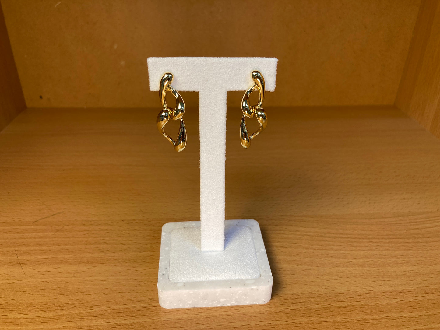 Chunky Twisted Link Drop Earrings