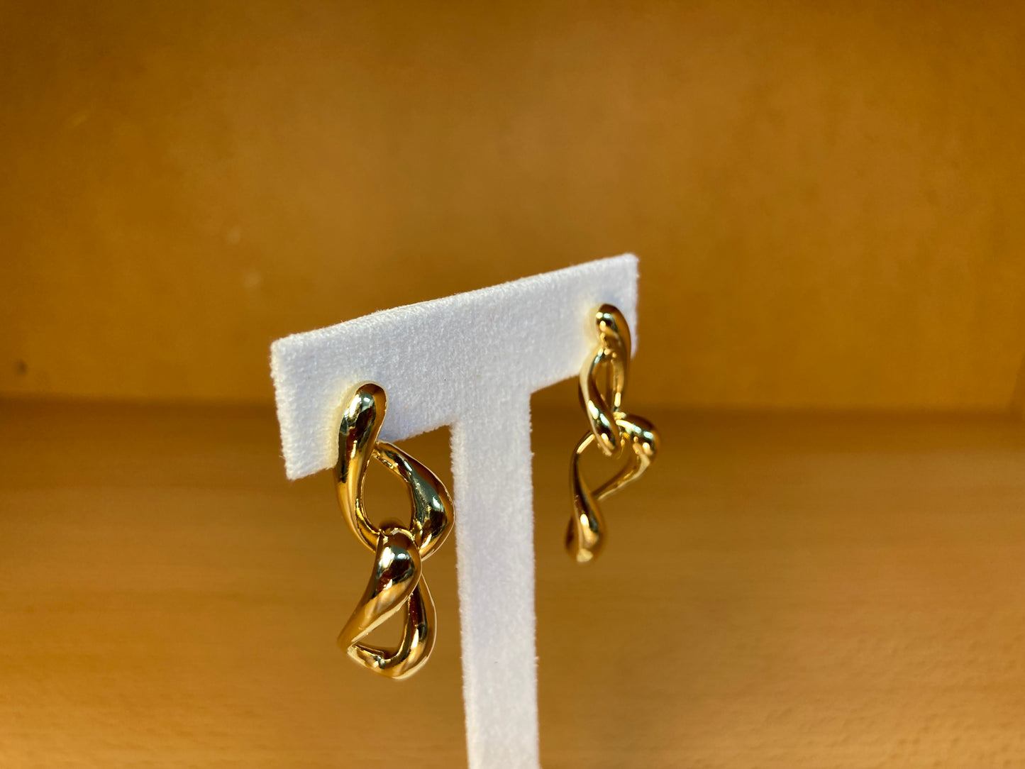 Chunky Twisted Link Drop Earrings