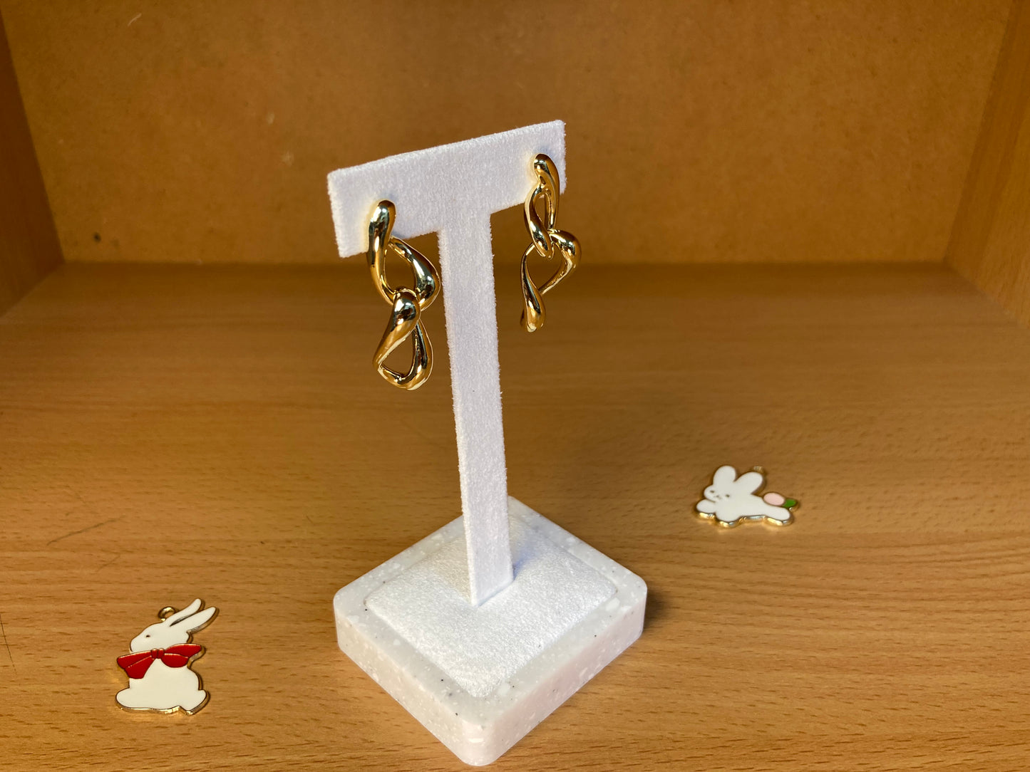 Chunky Twisted Link Drop Earrings