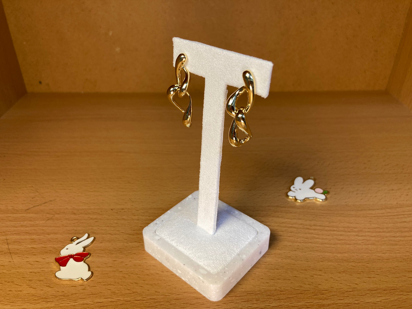 Chunky Twisted Link Drop Earrings