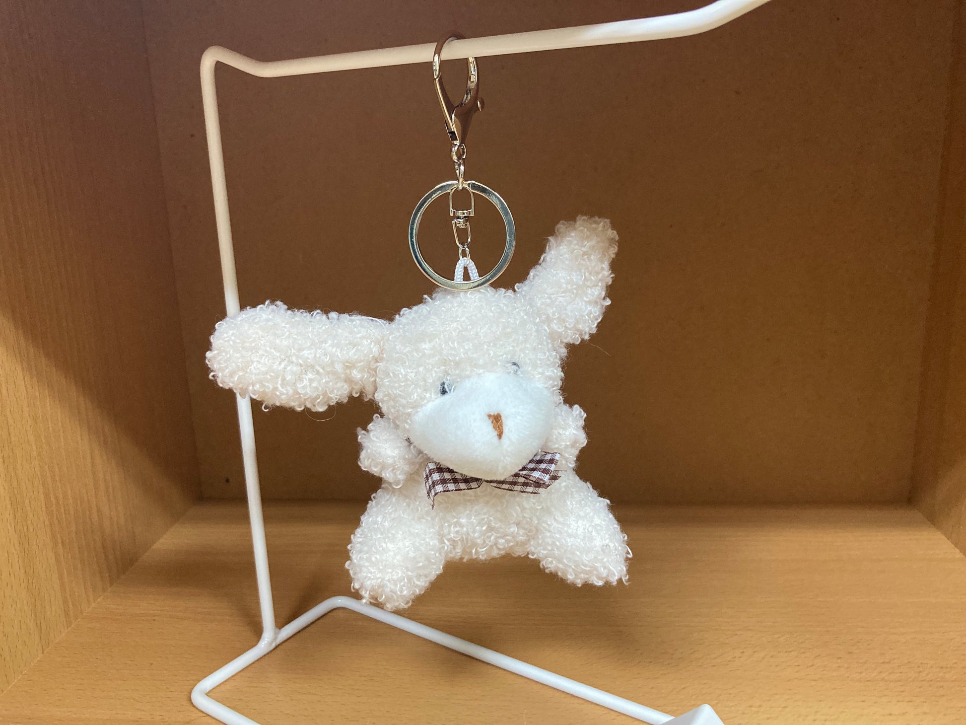 Tiny Treasures Seoul - Cream Teddy Bunny Plush Bag Charm 13