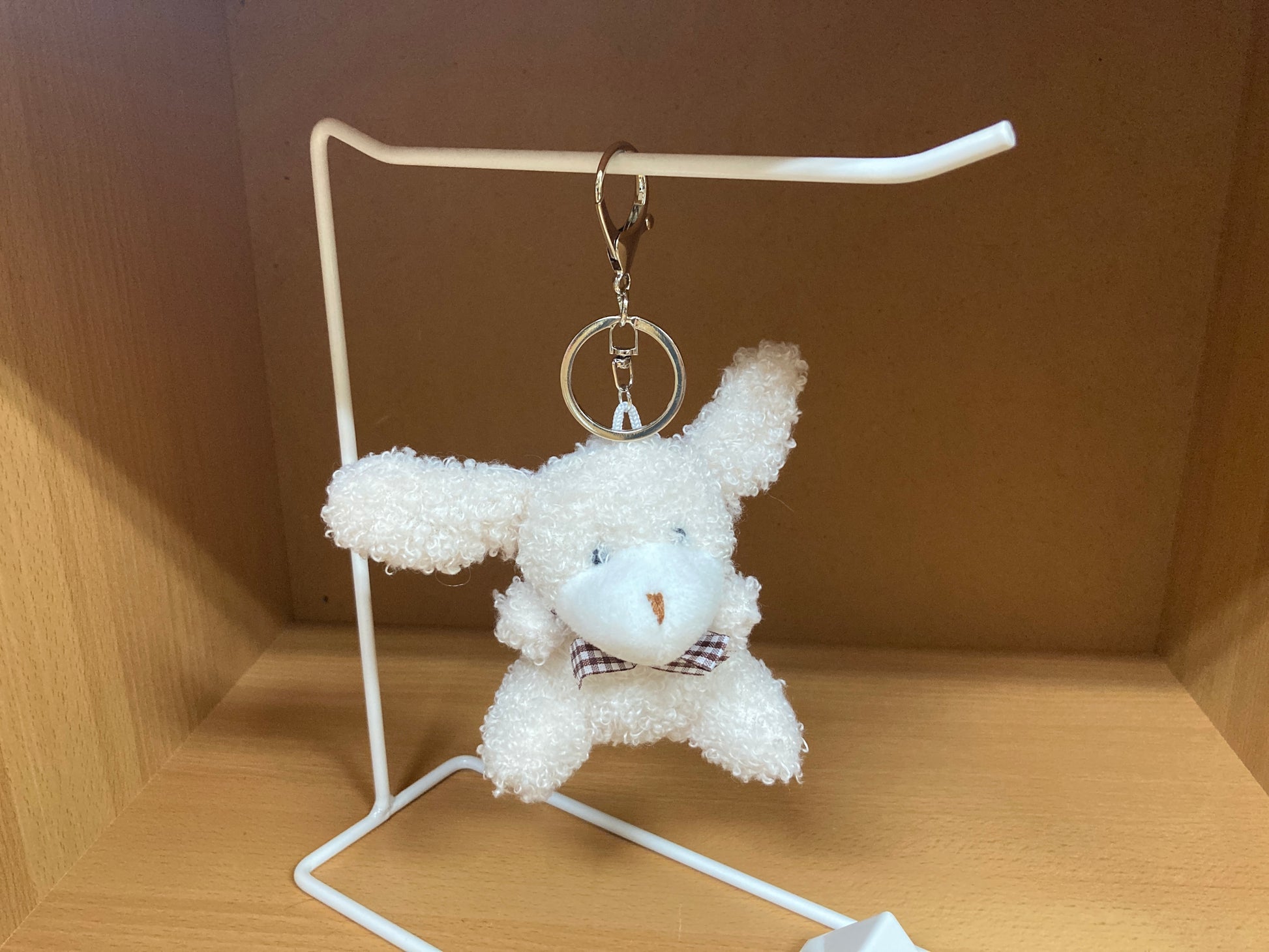 Tiny Treasures Seoul - Cream Teddy Bunny Plush Bag Charm 14