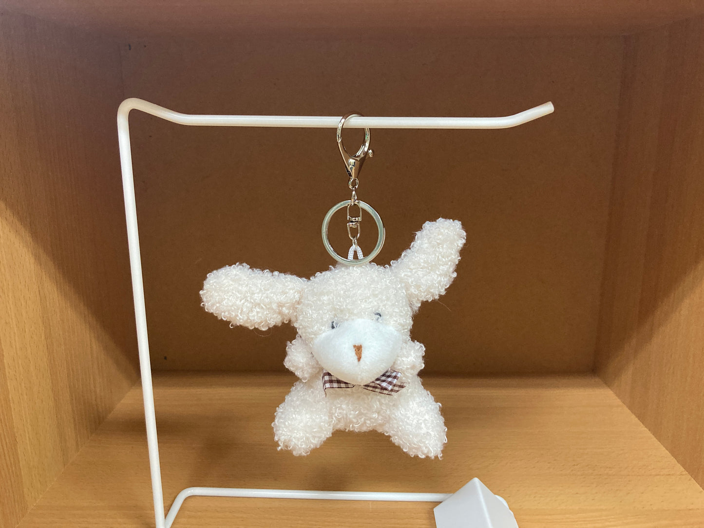 Tiny Treasures Seoul - Cream Teddy Bunny Plush Bag Charm 15
