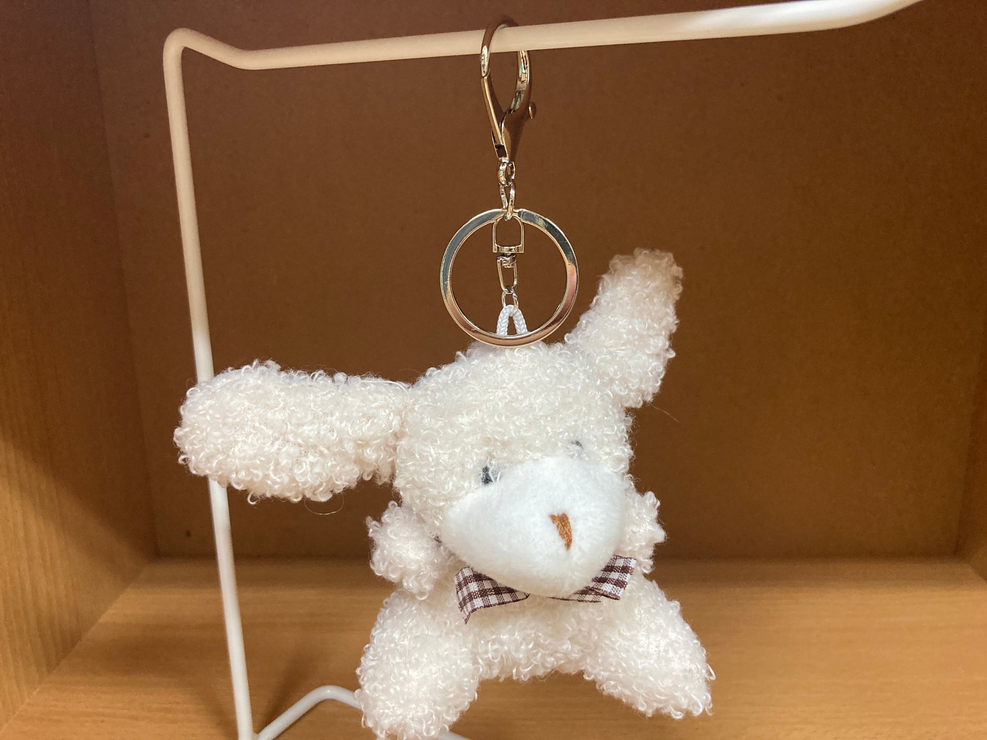 Tiny Treasures Seoul - Cream Teddy Bunny Plush Bag Charm 16
