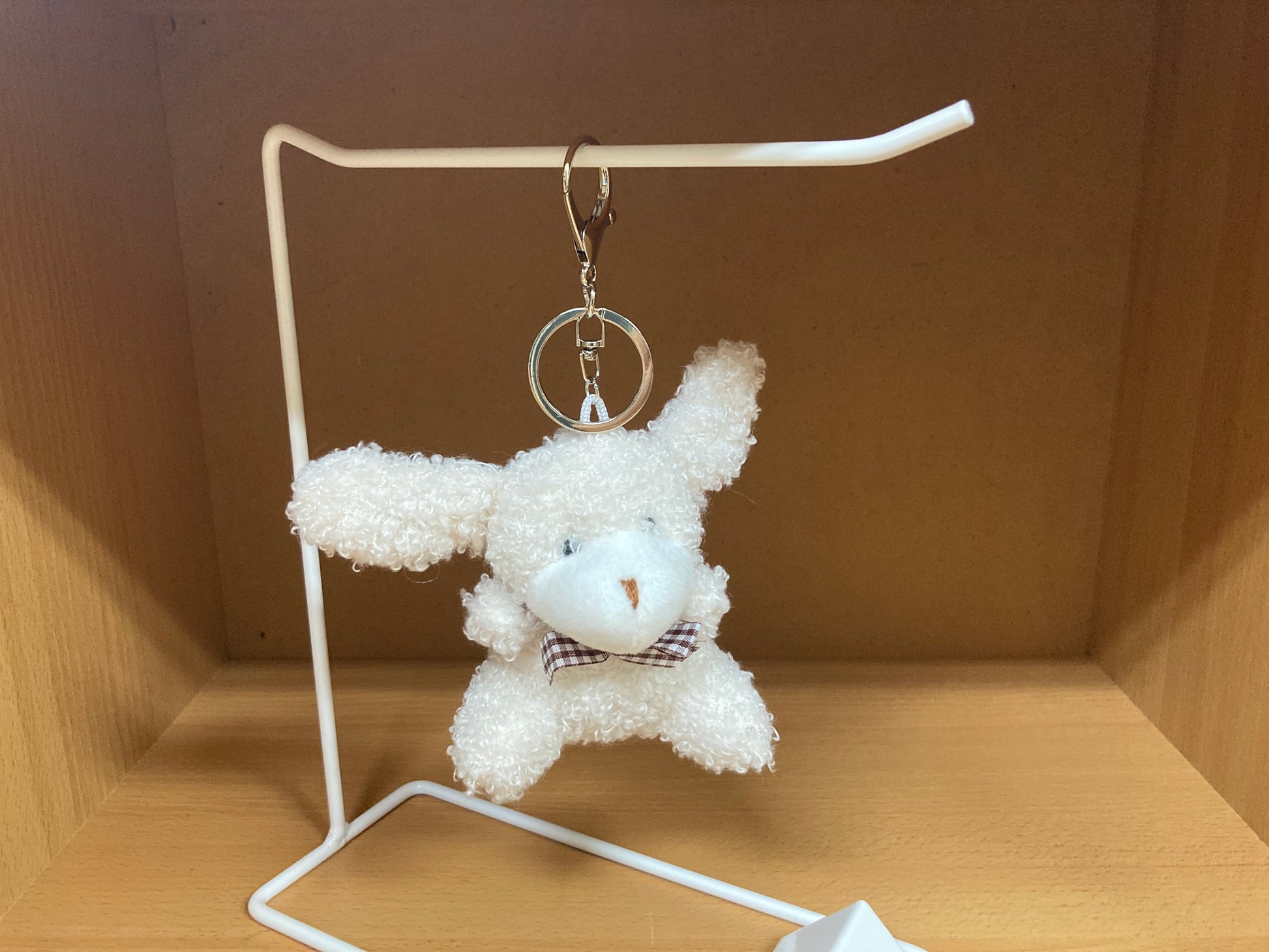 Tiny Treasures Seoul - Cream Teddy Bunny Plush Bag Charm 17