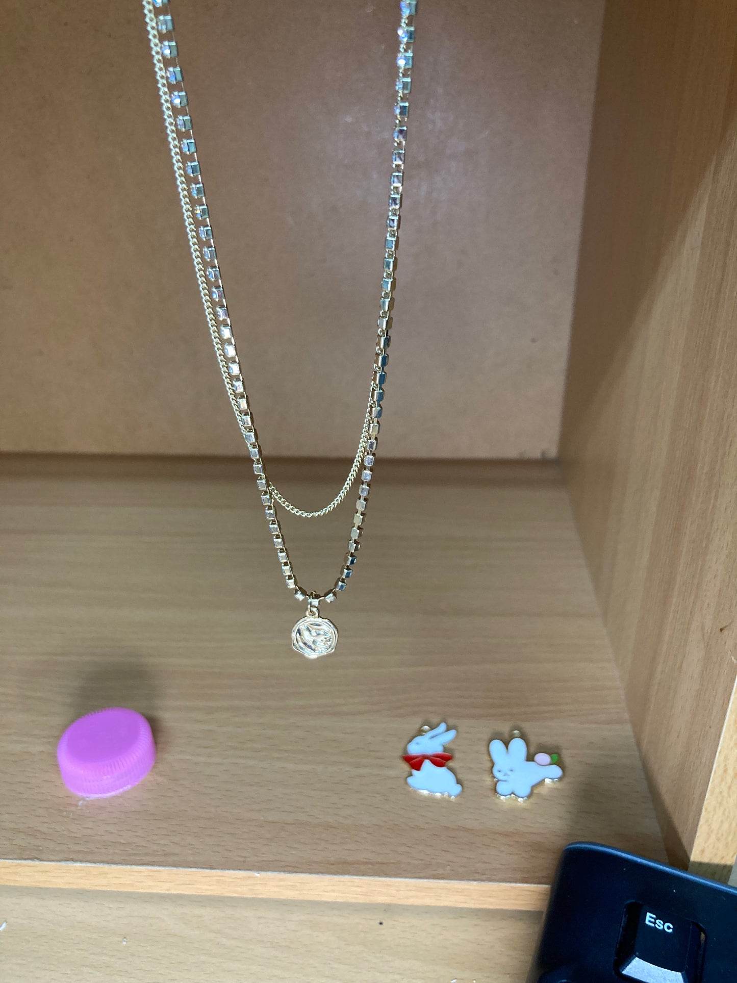 Crystal Medallion Layered Choker Necklace