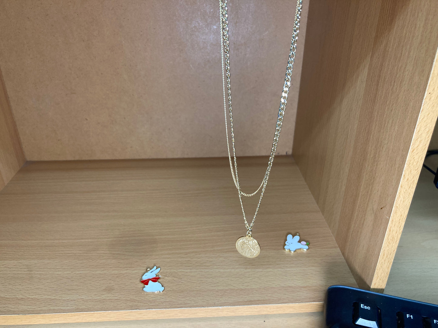 Cuban Chain Layered Coin Necklace