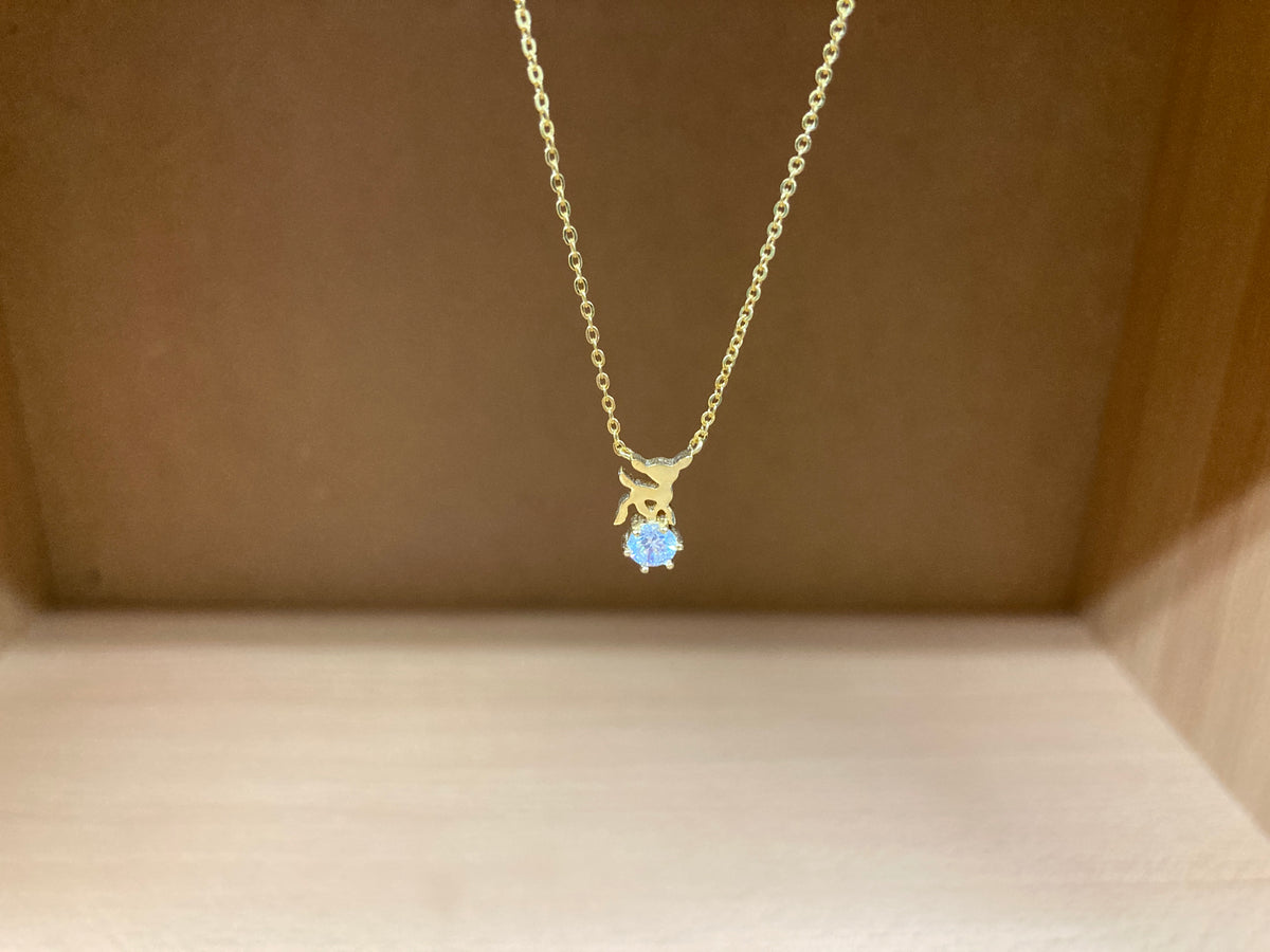 Tiny Treasures Seoul - Deer & Stone Pendant Necklace (Gold) 13