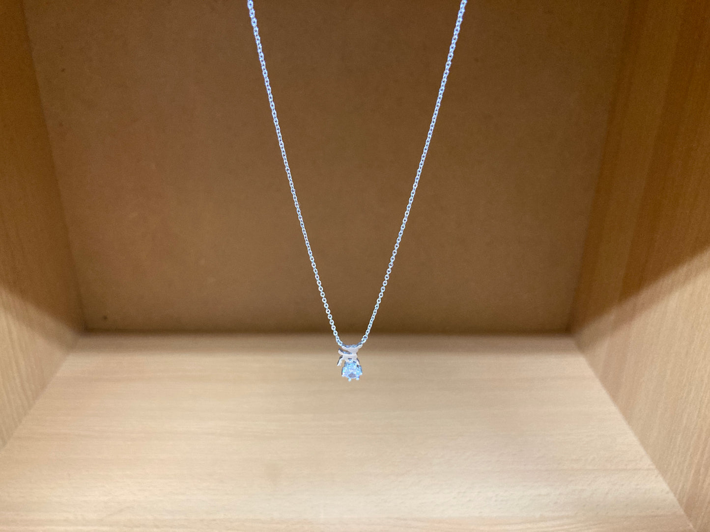 Tiny Treasures Seoul - Deer & Stone Pendant Necklace (Silver) 3