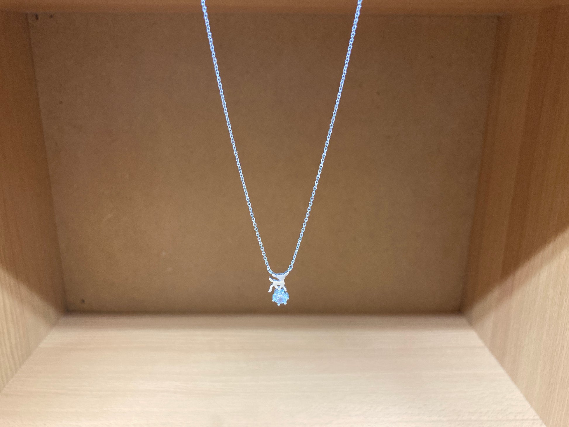 Tiny Treasures Seoul - Deer & Stone Pendant Necklace (Silver) 6