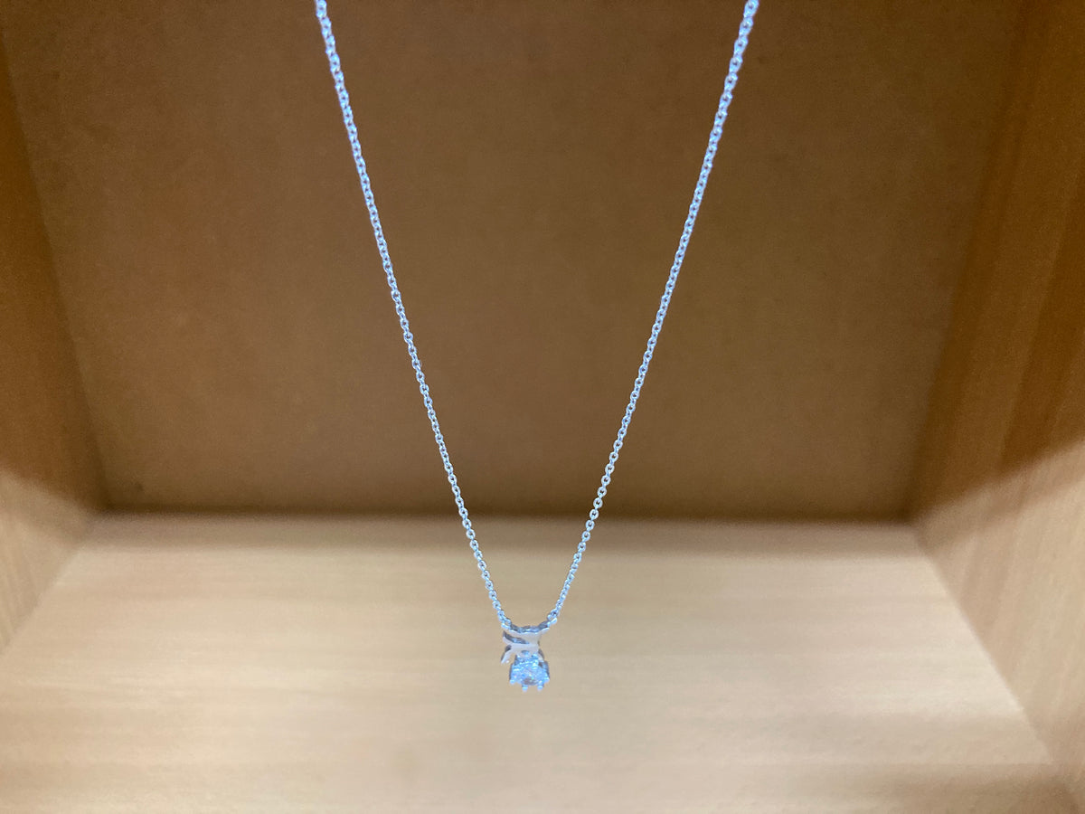 Tiny Treasures Seoul - Deer & Stone Pendant Necklace (Silver) 7