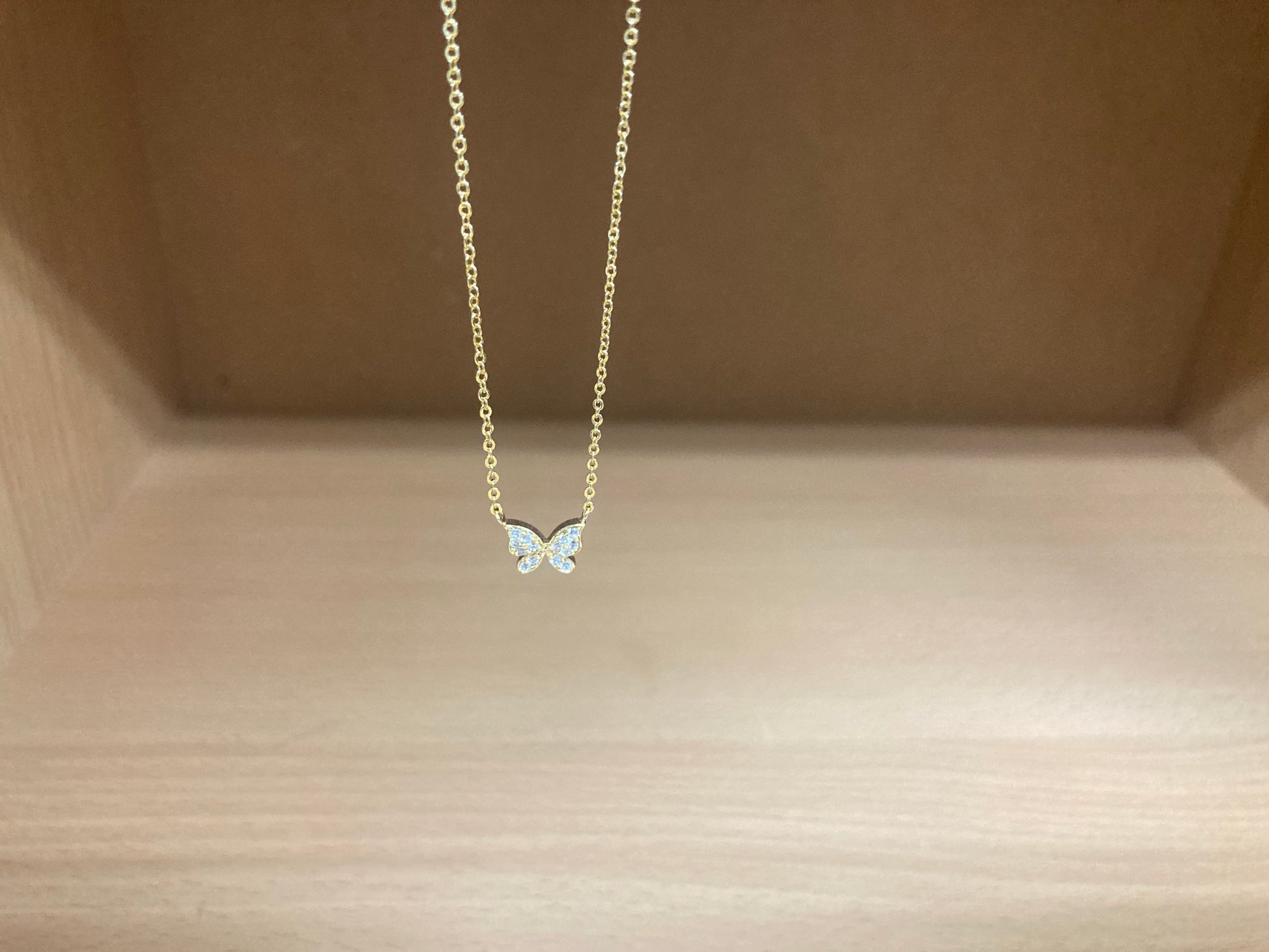 Tiny Treasures Seoul - Delicate Butterfly Necklace (Gold) 5