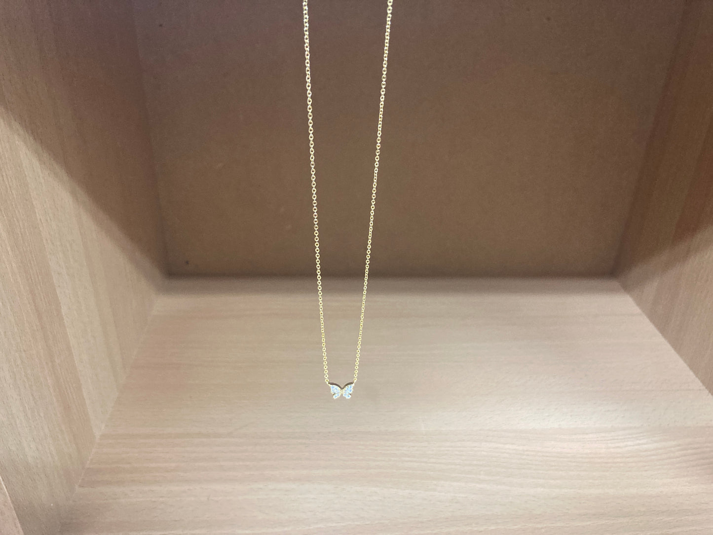 Tiny Treasures Seoul - Delicate Butterfly Necklace (Gold) 7