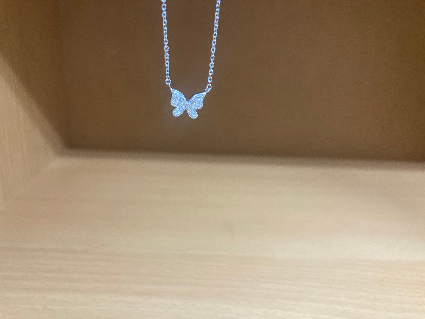 Tiny Treasures Seoul - Delicate Butterfly Necklace (Silver) 2
