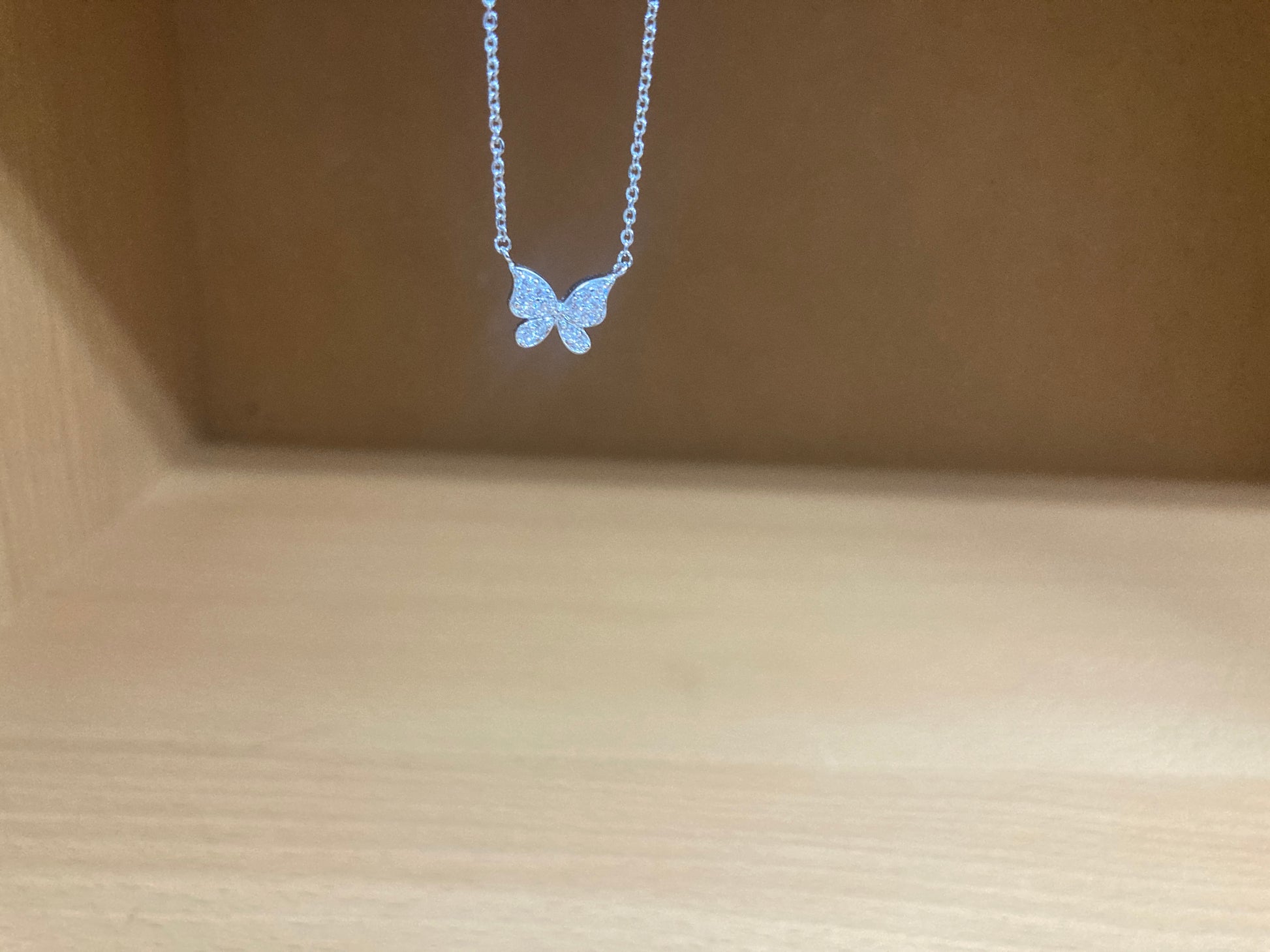 Tiny Treasures Seoul - Delicate Butterfly Necklace (Silver) 2
