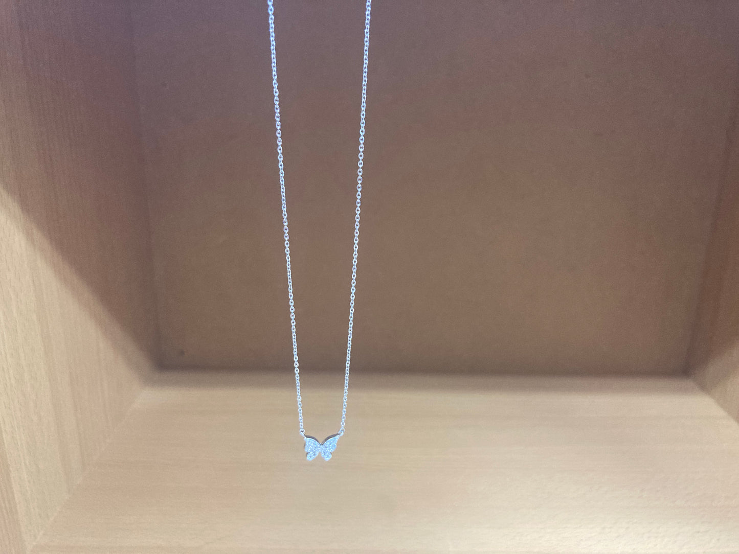 Tiny Treasures Seoul - Delicate Butterfly Necklace (Silver) 3