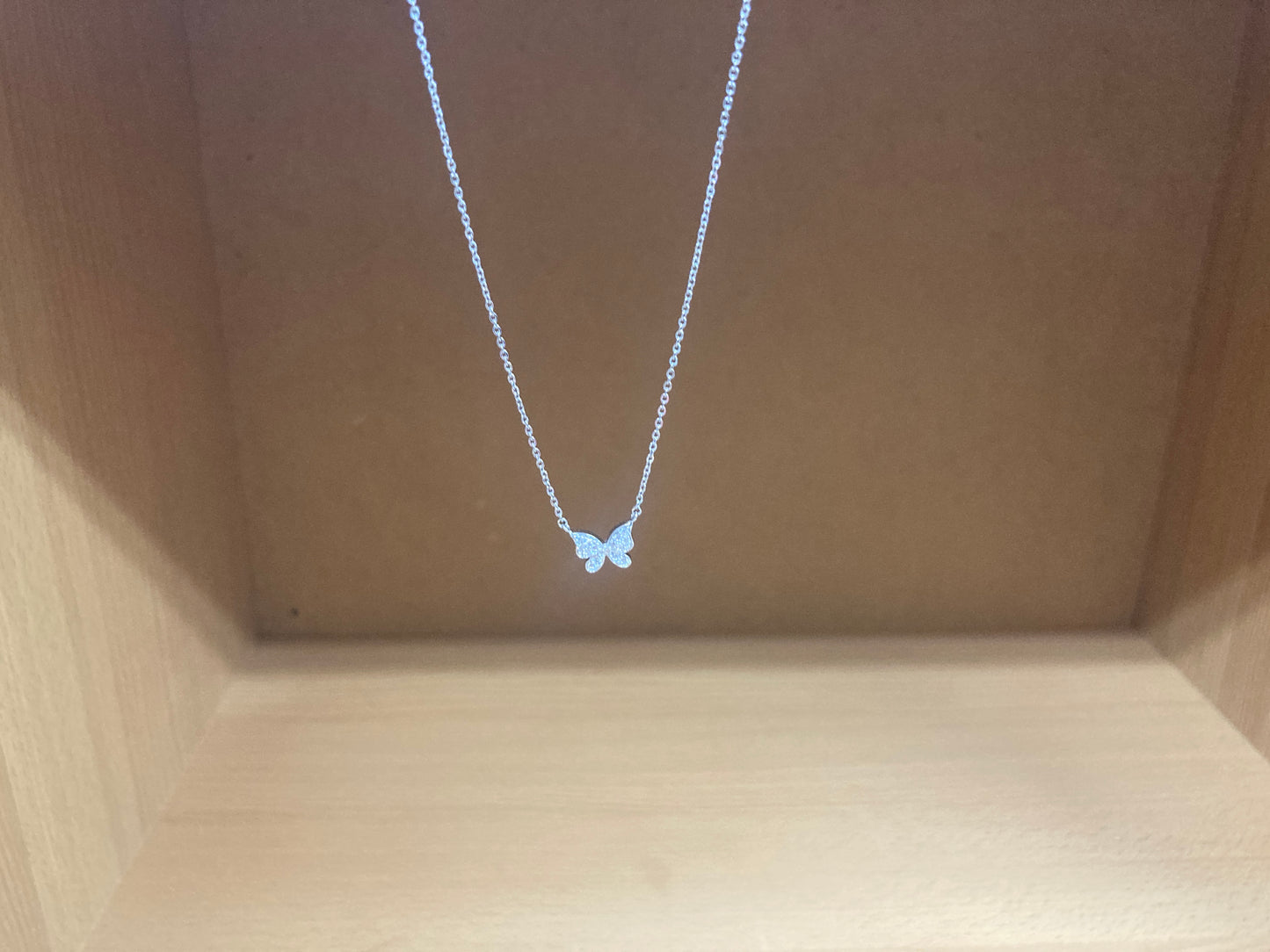 Tiny Treasures Seoul - Delicate Butterfly Necklace (Silver) 5