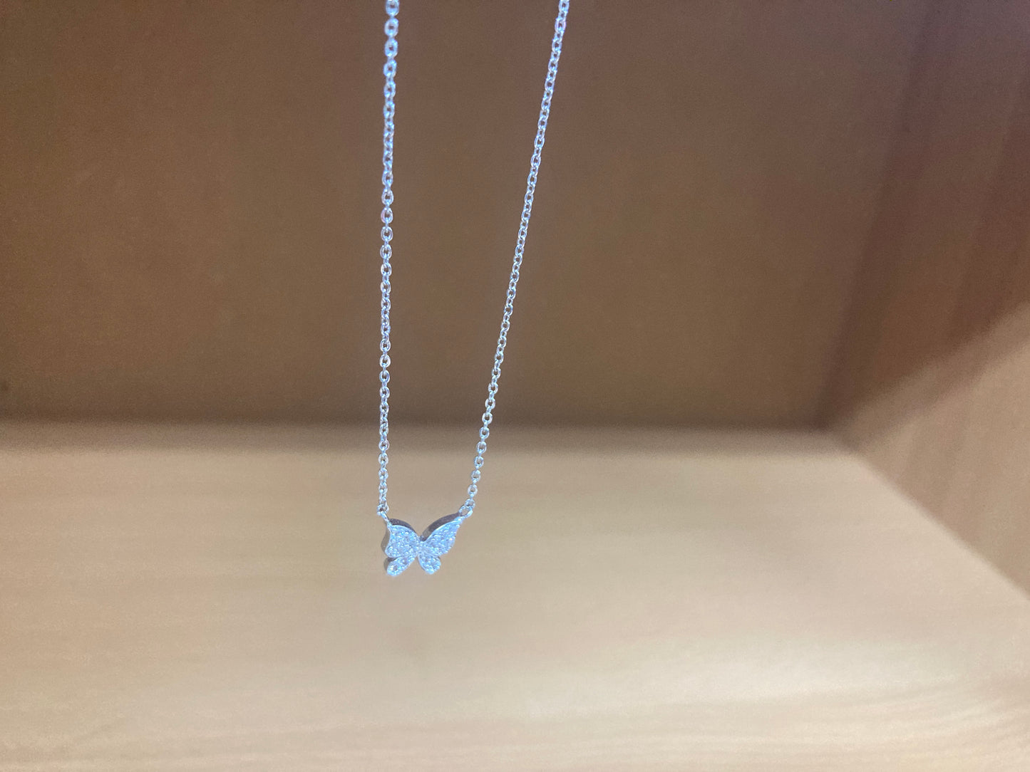 Tiny Treasures Seoul - Delicate Butterfly Necklace (Silver) 7