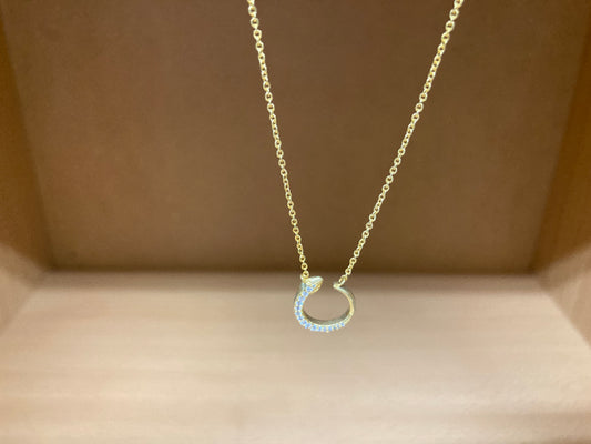 Tiny Treasures Seoul - Delicate Snake Necklace (Gold) 