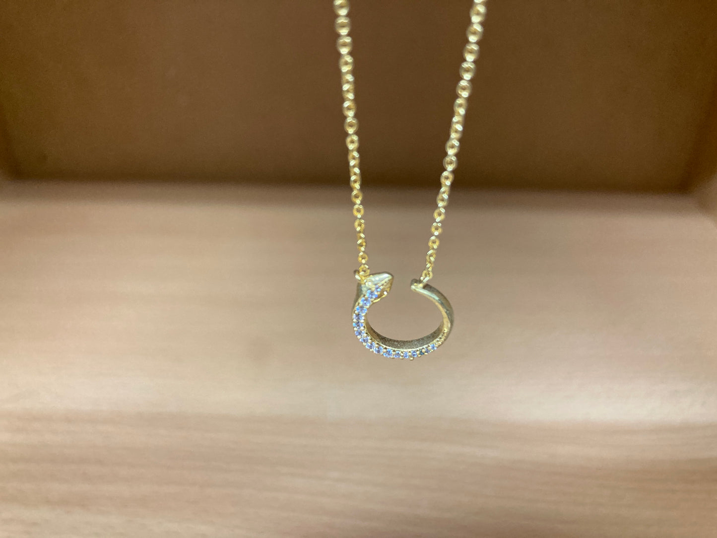 Tiny Treasures Seoul - Delicate Snake Necklace (Gold) 2